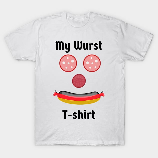 My Wurst T-shirt German Sausages Würste T-Shirt by Time4German